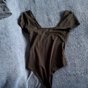 Black Short Sleeve Bodysuit